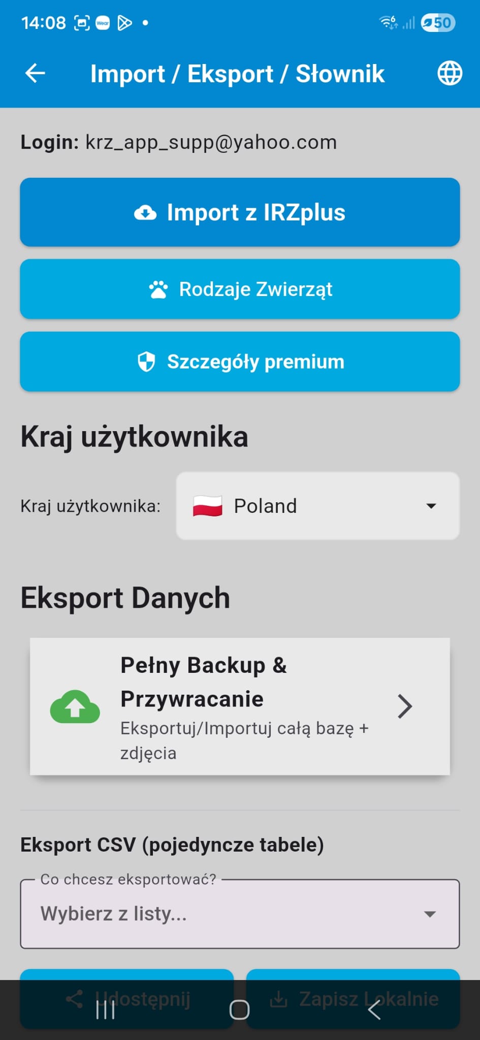 FarmManager PL export import