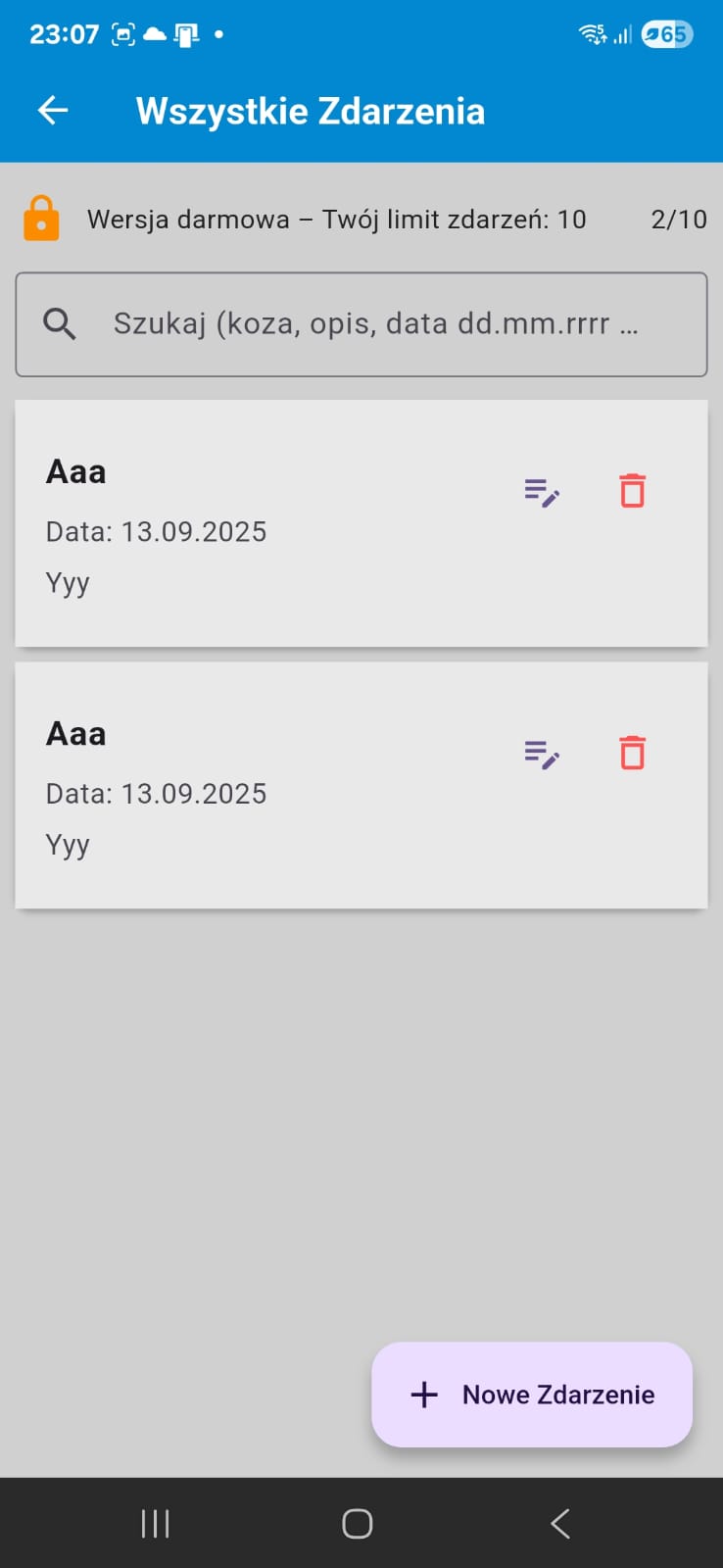 FarmManager PL zdarzenia